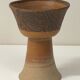 Vintage Scandinavian stoneware chalice cup, Höganäs style, 1960s.