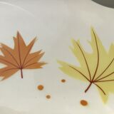 Set 3 plats Longchamp crème feuilles