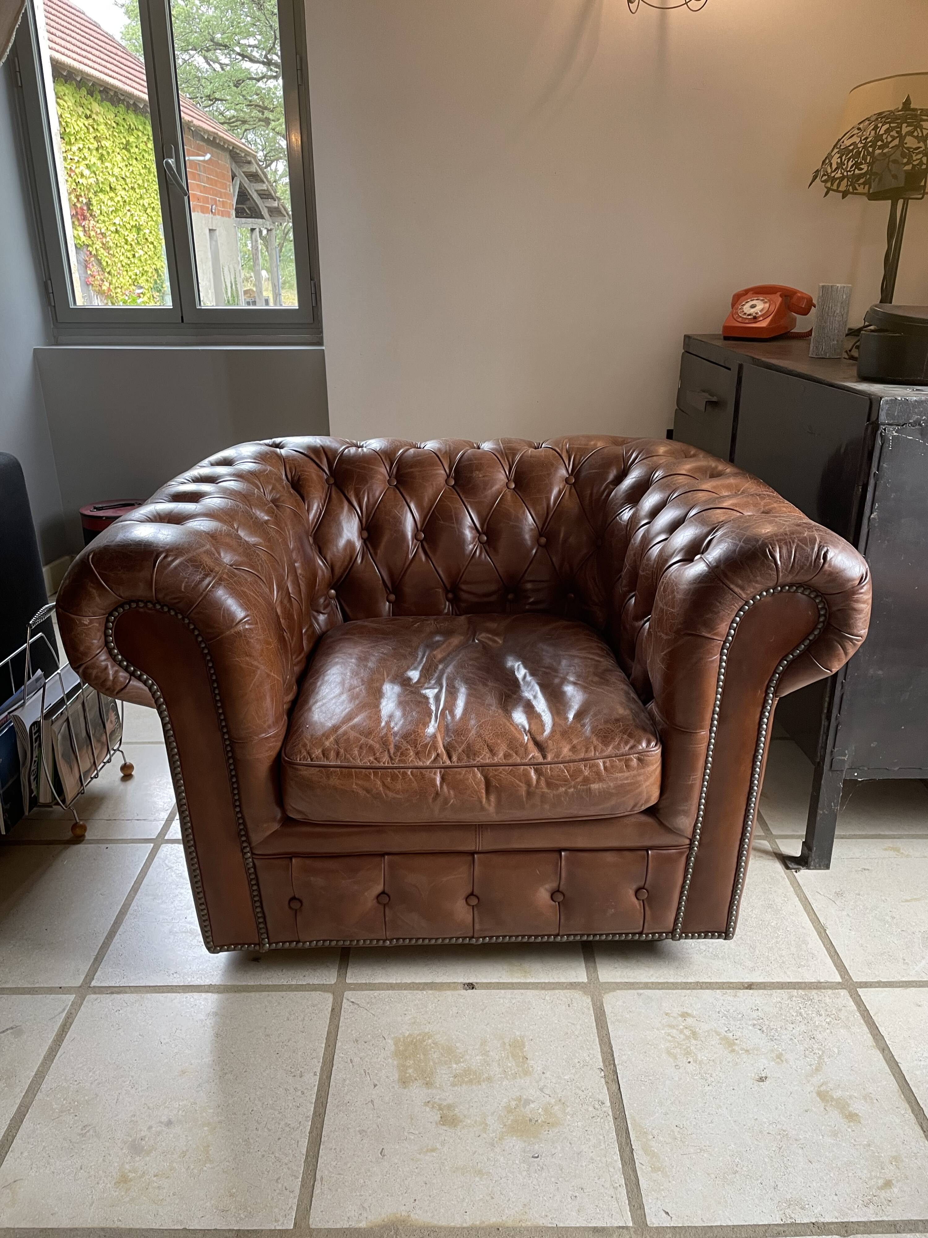 Chesterfield armchair