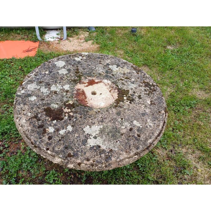 Table de jardin en ciment féraillé des années 60