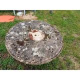 Table de jardin en ciment féraillé des années 60