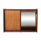 Arne Wahl Iversen Miroir Mural & Cabinet Étagère, Teck & Cane pour Brenderup Danemark