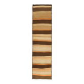 Tapis kilim vintage turc Oushak fait à la main en laine et coton beige 79x303