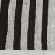 Tapis Kilim moderne rayé blanc et marron foncé