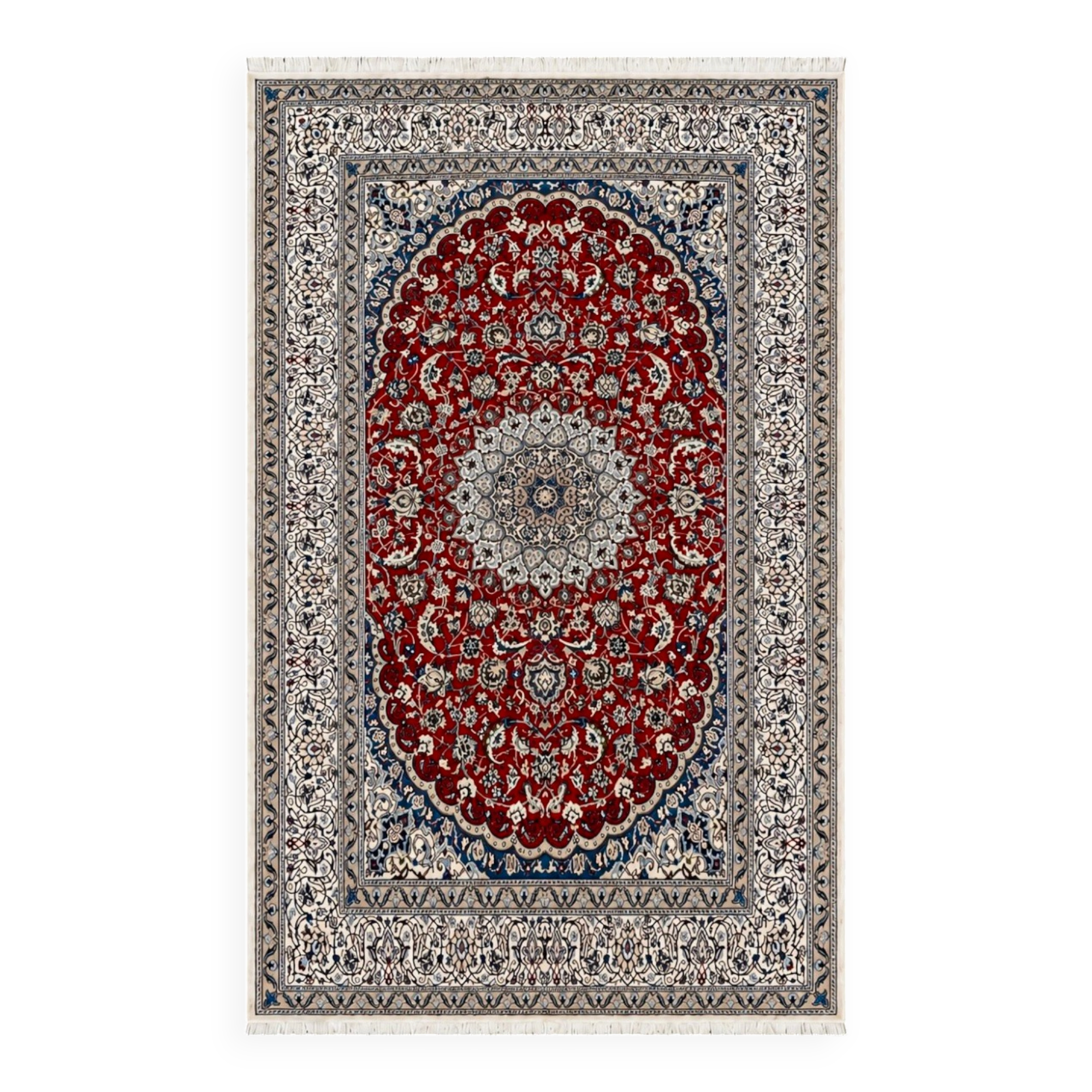 Persian Nain carpet wool and silk 300x200 cm