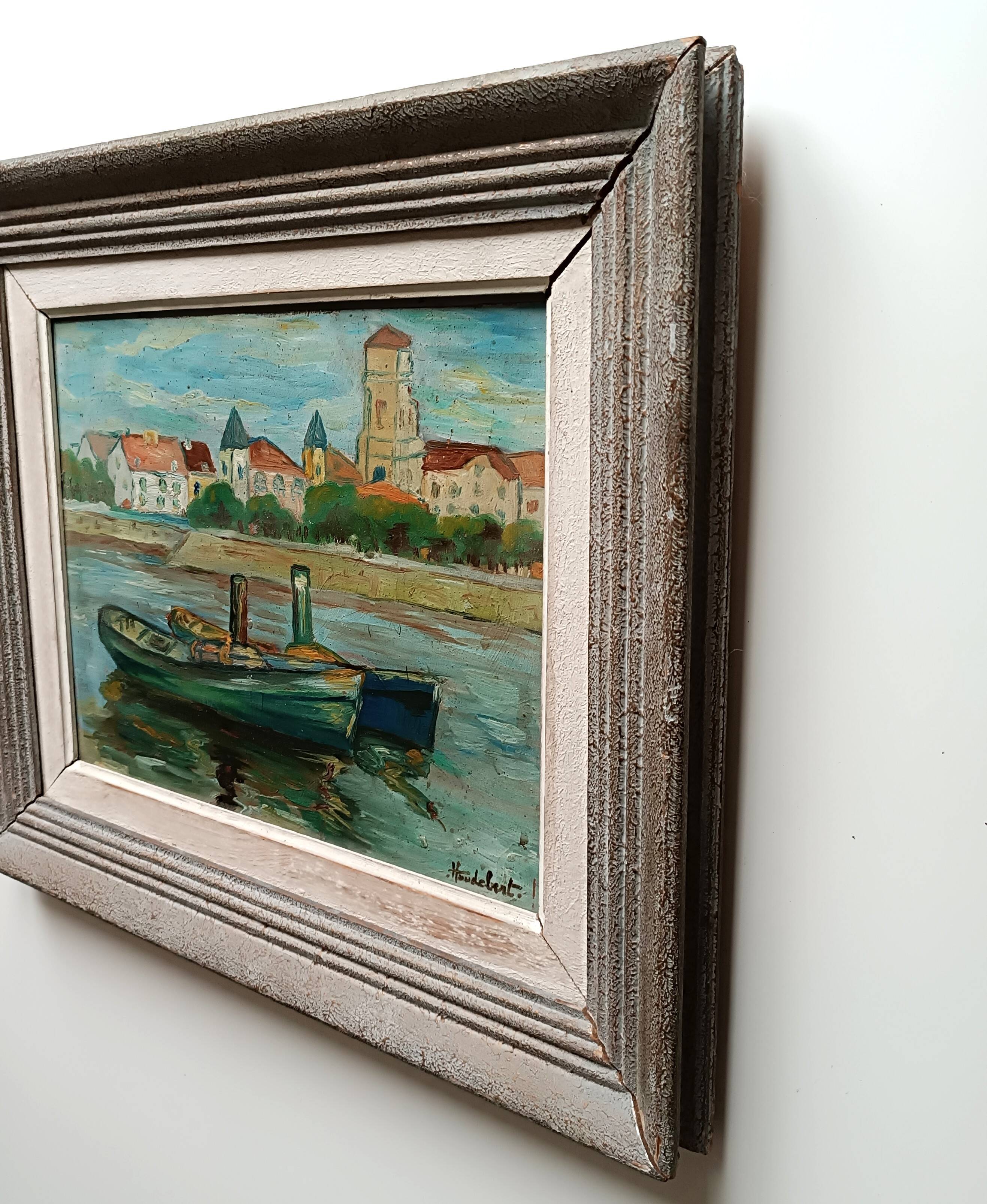Tableau Huile sur panneau signée Heudebert Saint Jean de Luz