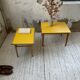 Duo de tables basses bois jaune