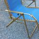 Set of 3 vintage lafuma sun loungers canvas and tubes + table