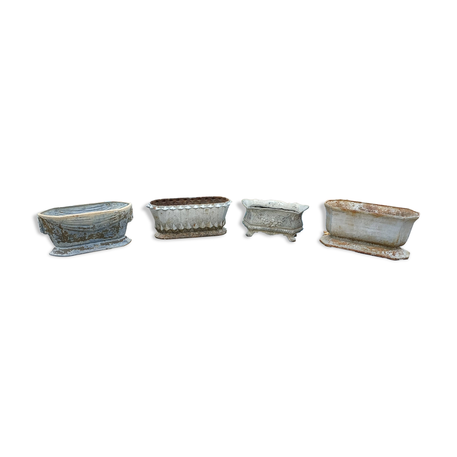 Set of 4 Cast Iron Planters 1900 from Charleville - Mézières