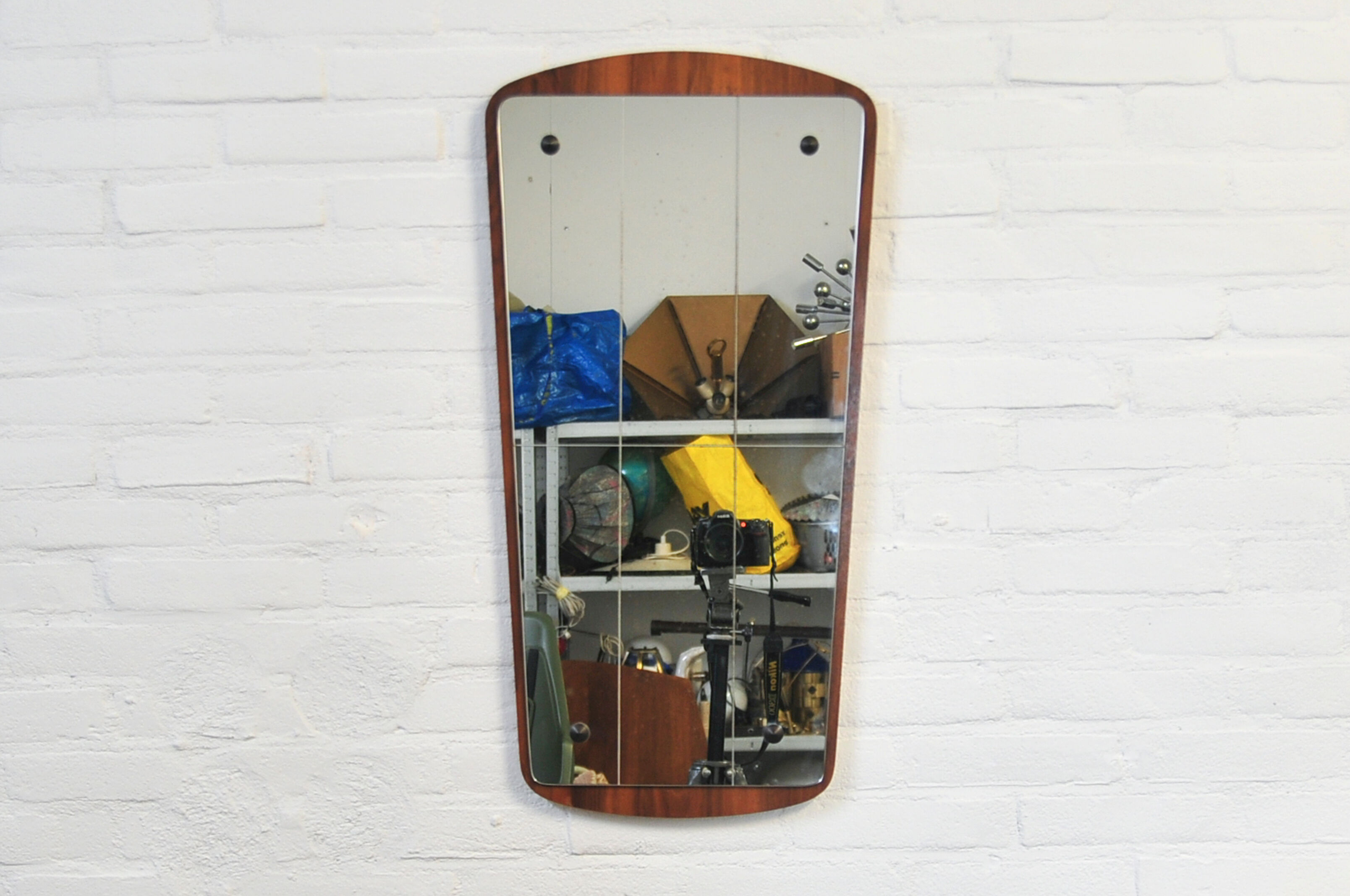 Danish mirror on wooden plate