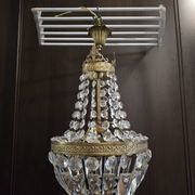 Balloon chandelier in glass and brass