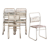 Antique white outdoor chairs (circa 1920). Set of 4