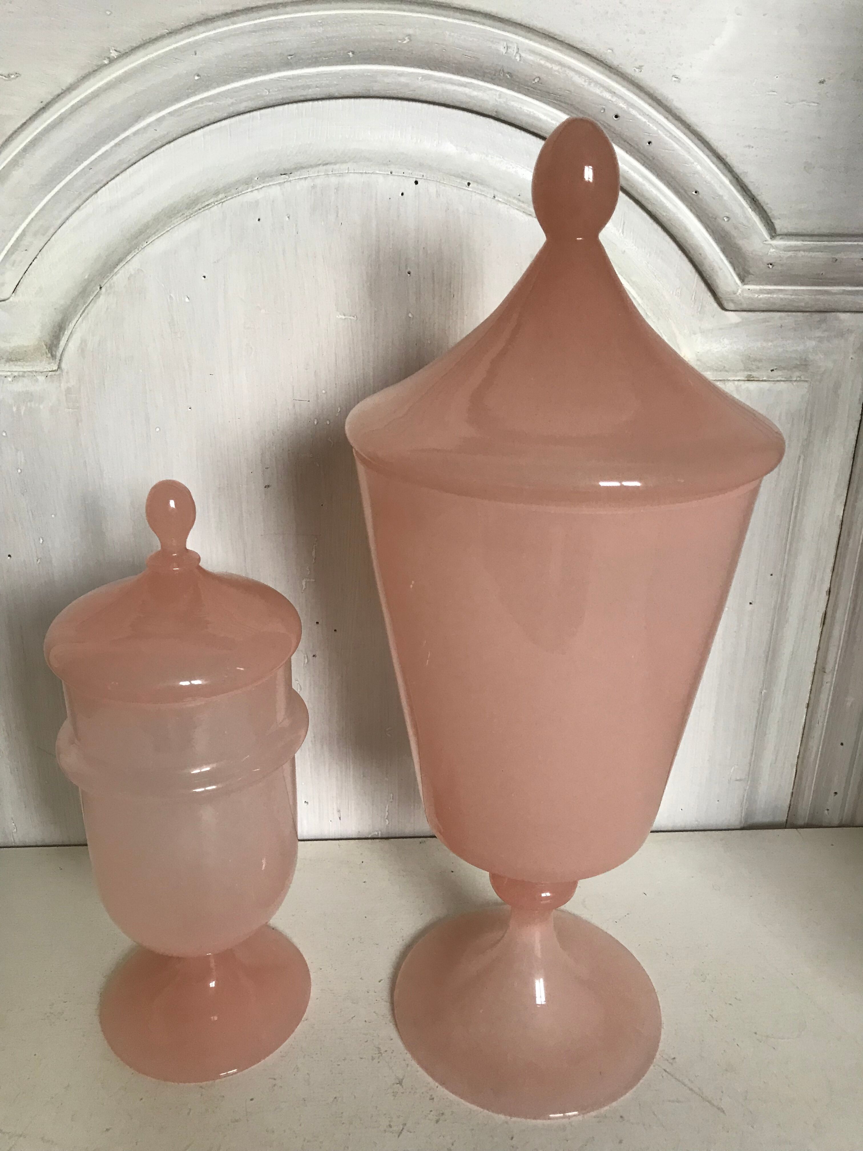 Opaline candy boxes 32 and 21cm