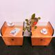 Set of 1950s/60s bedside tables, birch veneer