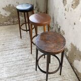 Set of three high bistro stools