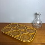 Vintage ceramic aperitif tray Gien