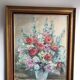 Huile sur toile, bouquet de fleurs