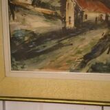 Painting The Village Lane reproduction 1960’s