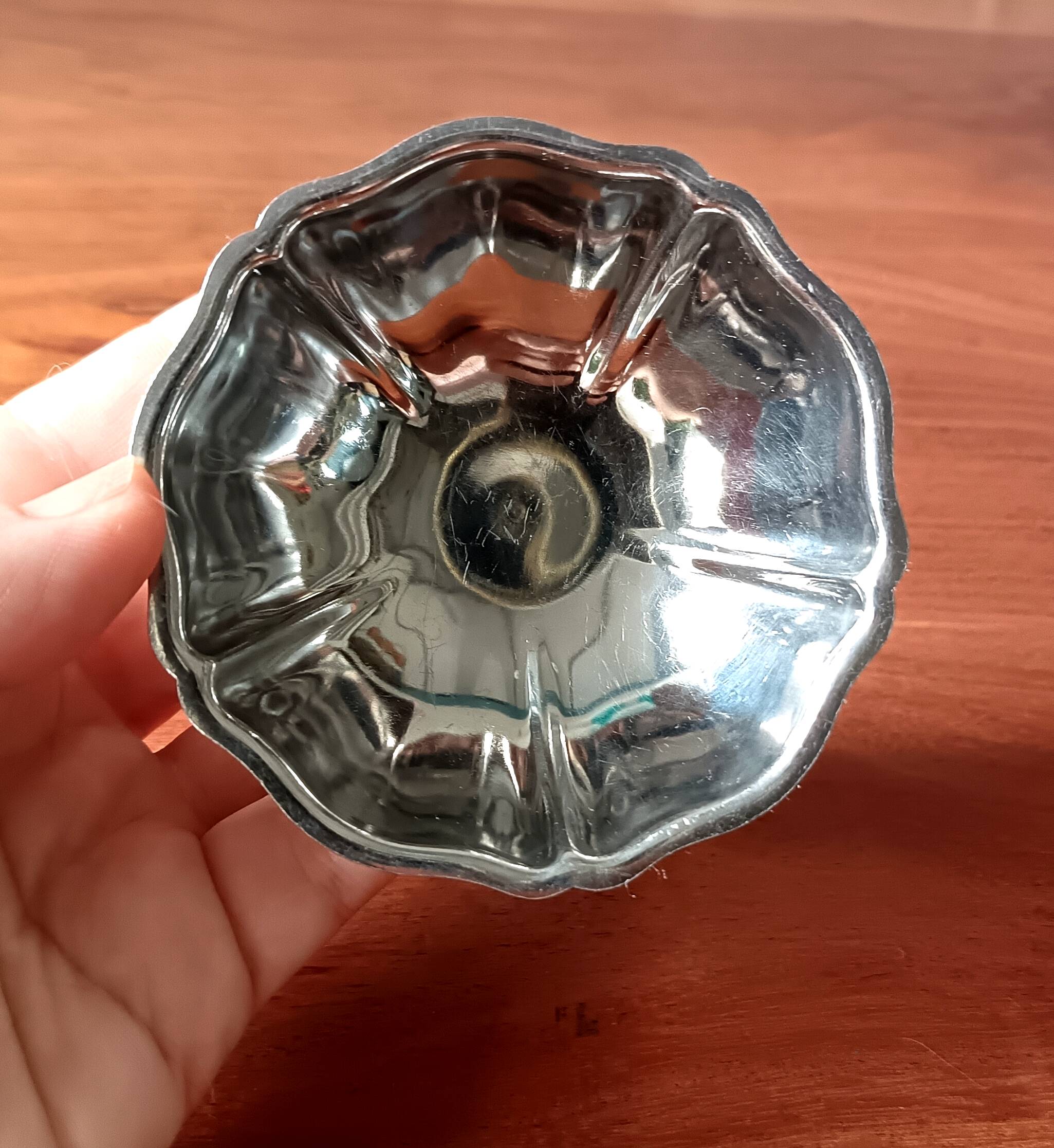 6 coupes à glace en acier inoxydable vintage