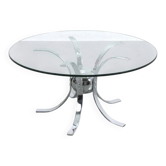 Table basse en chrome vintage
