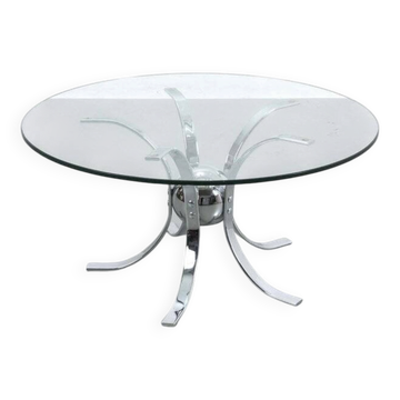 Table basse en chrome vintage