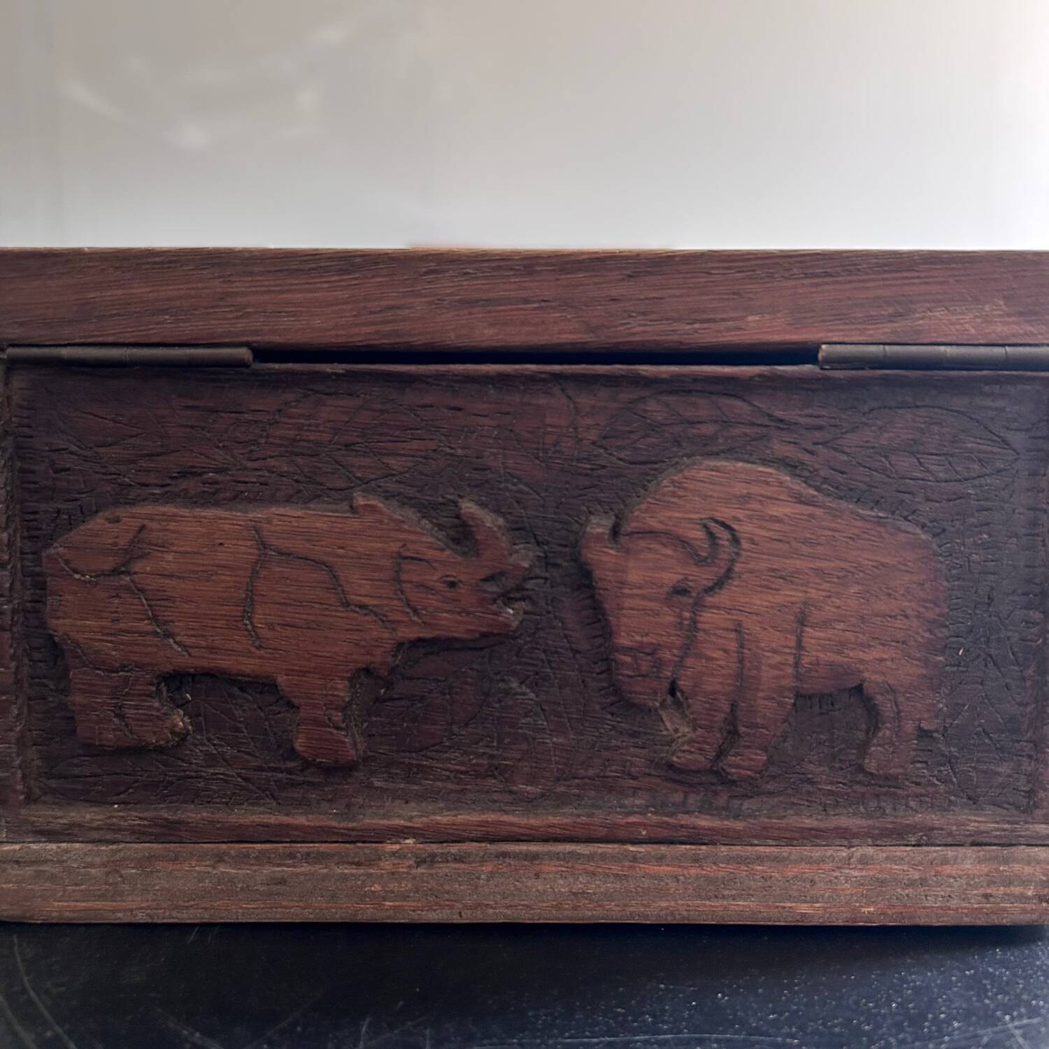 Small carved ethnic chest