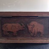 Small carved ethnic chest