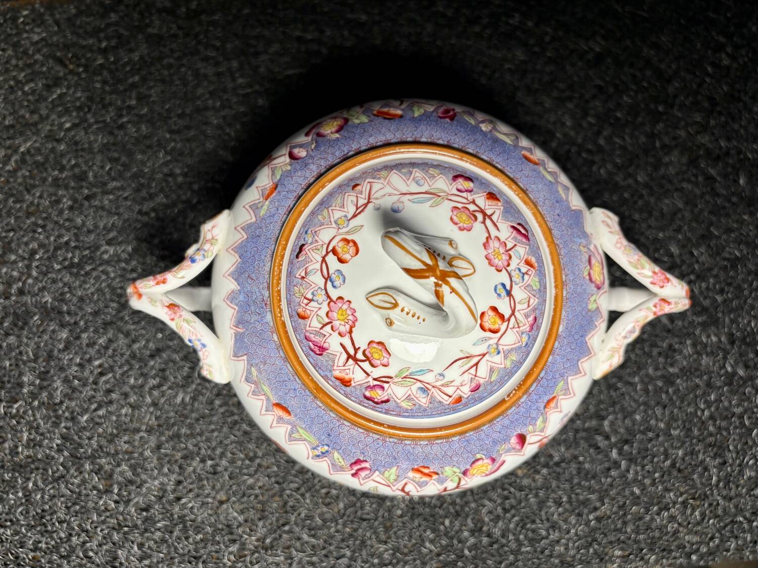 Sugar bowl Sarreguemines Minton GM