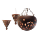 Suspension et paire d'appliques terre cuite /vintage