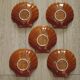 Set of 5 French Vintage Emile Henry Brown Coquille St Jaques Dishes 5193