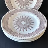4 vintage hollow plates