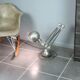 Jieldé lamp with 4 arms, clear matte varnish, vintage industrial.