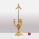 Eugène Bazart Paris. Gilded bronze hot water bottle lamp. Circa 1880.