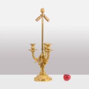 Eugène Bazart Paris. Gilded bronze hot water bottle lamp. Circa 1880.