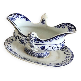 Vieillard earthenware sauceboat