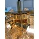 Contemporary Gold Graniglia “Rondine” Glass Chandelier