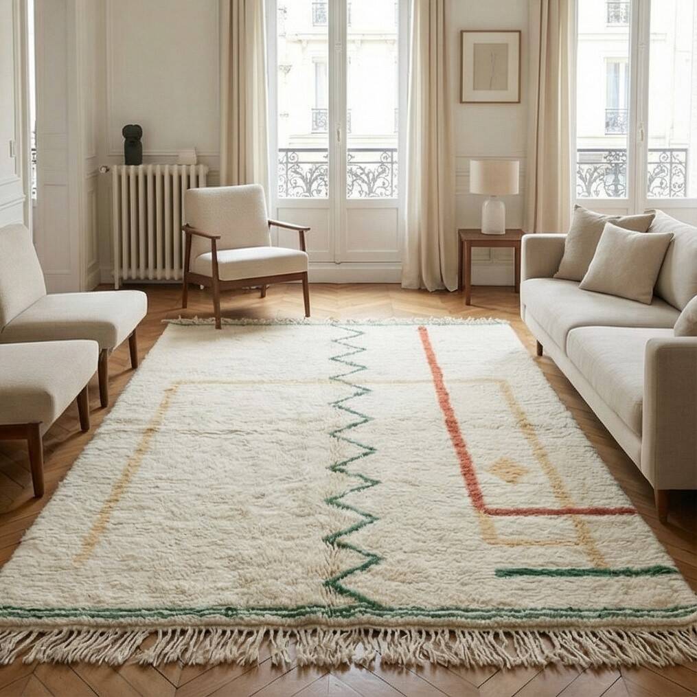 Tapis marocain en laine moderne