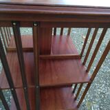 Mahogany rotating bookcase
