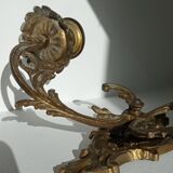 Patinated gilded bronze wall light