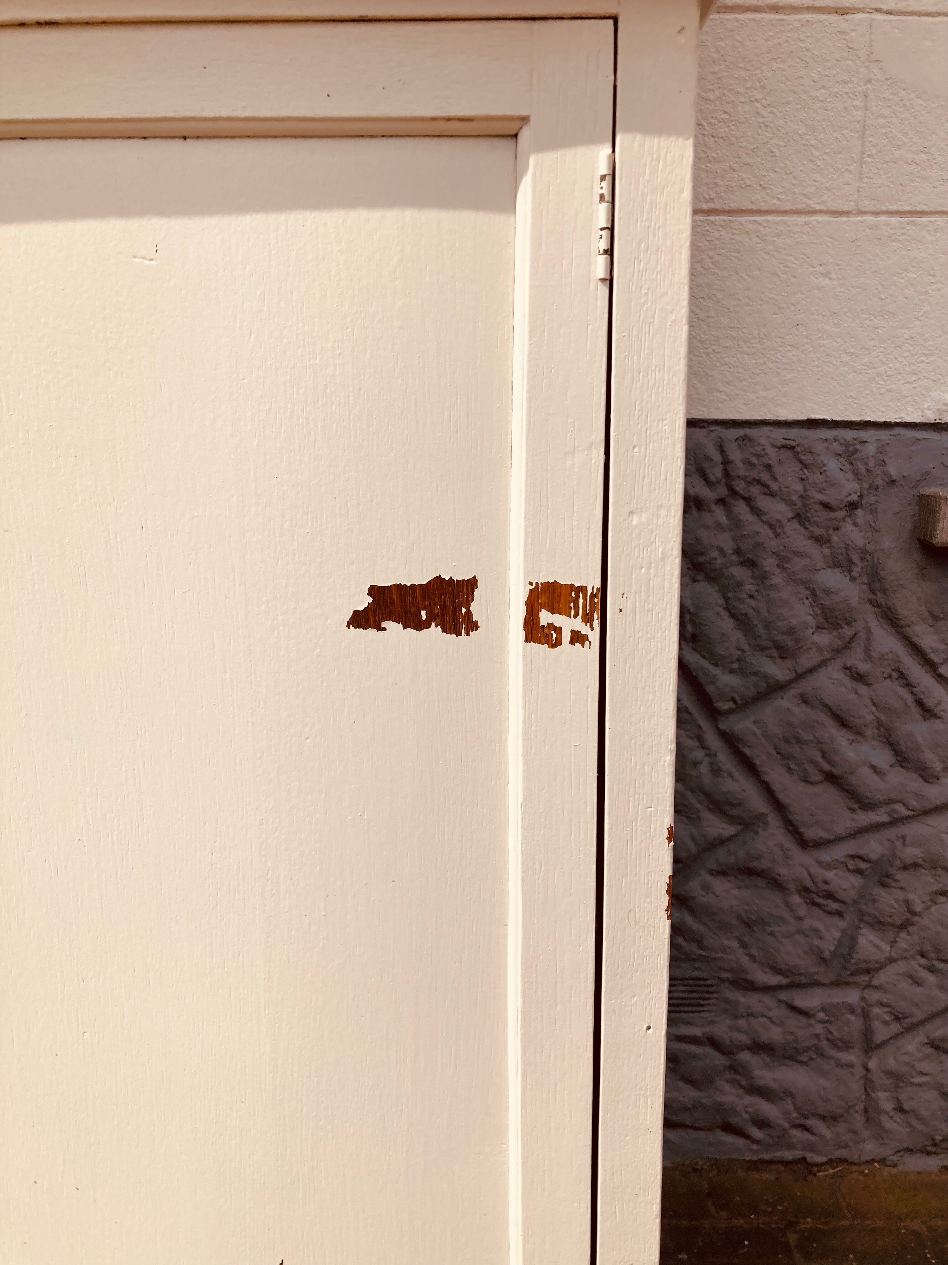 White patina glazed sideboard