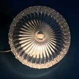 Plafonnier rond en verre ciselé