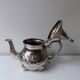 Silver metal teapot