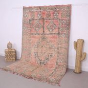 Tapis Boujaad marocain vintage 188 x 281 cm – Tapis berbère fait main en laine 100%