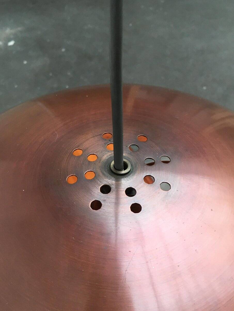 Mid-century copper dome pendant