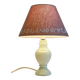 Lampe marbre blanc et lin vintage
