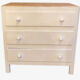 Commode bois brut & blanc craie