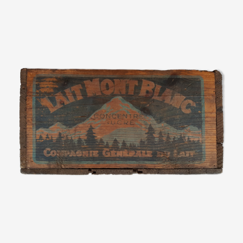 Caisse publicitaire "Lait Mont Blanc "