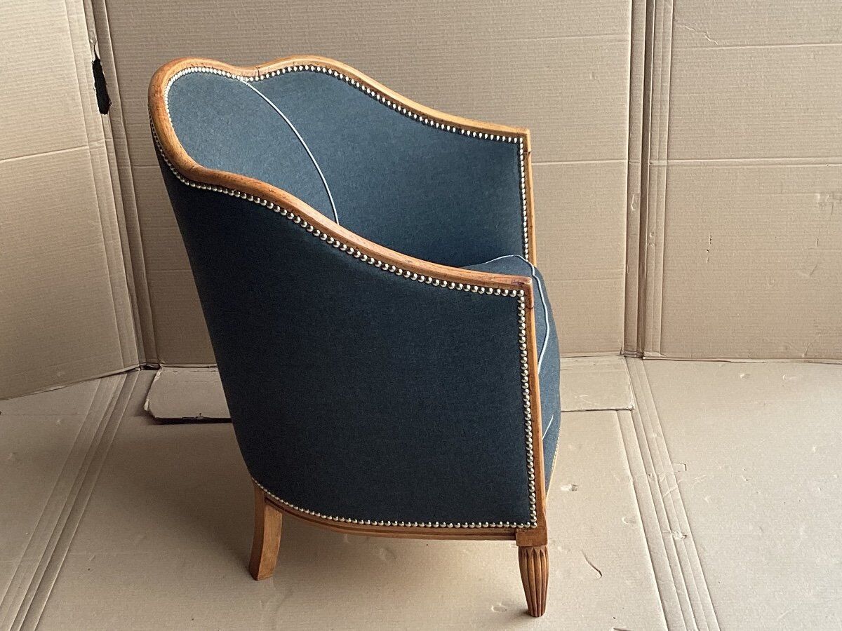 Armchair shepherdess gondola Art Deco 1930 redone
