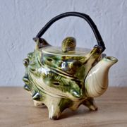 Service à thé vintage en céramique vernissée - forme de conques ou coquillages