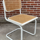 Set of 4 Cesca b32 model chairs in white by Marcel Breuer